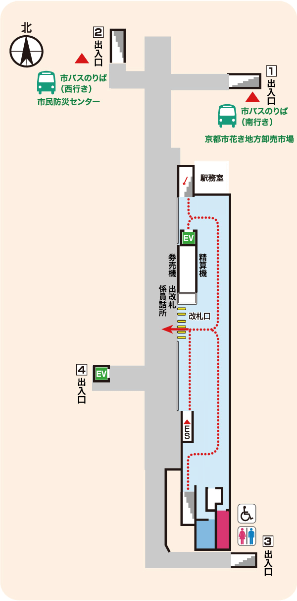 十条改札階の図面