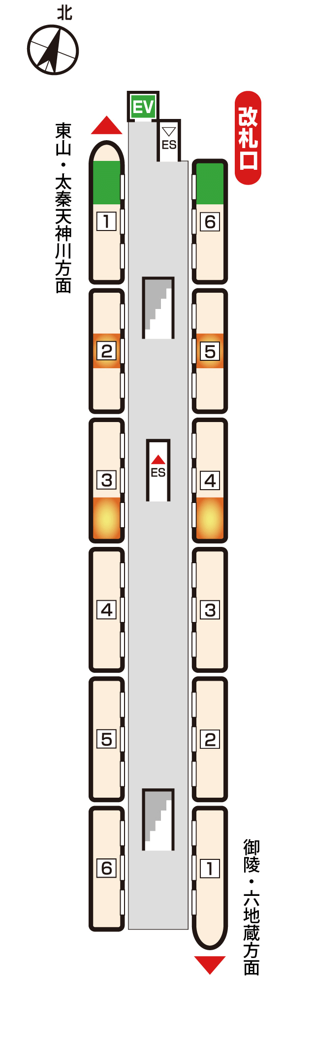 蹴上駅のフォーム