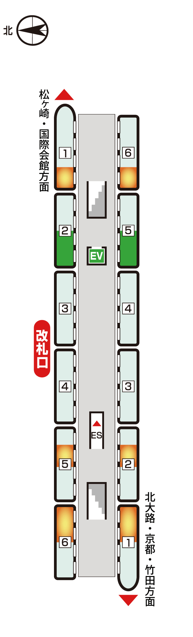 北山駅のフォーム