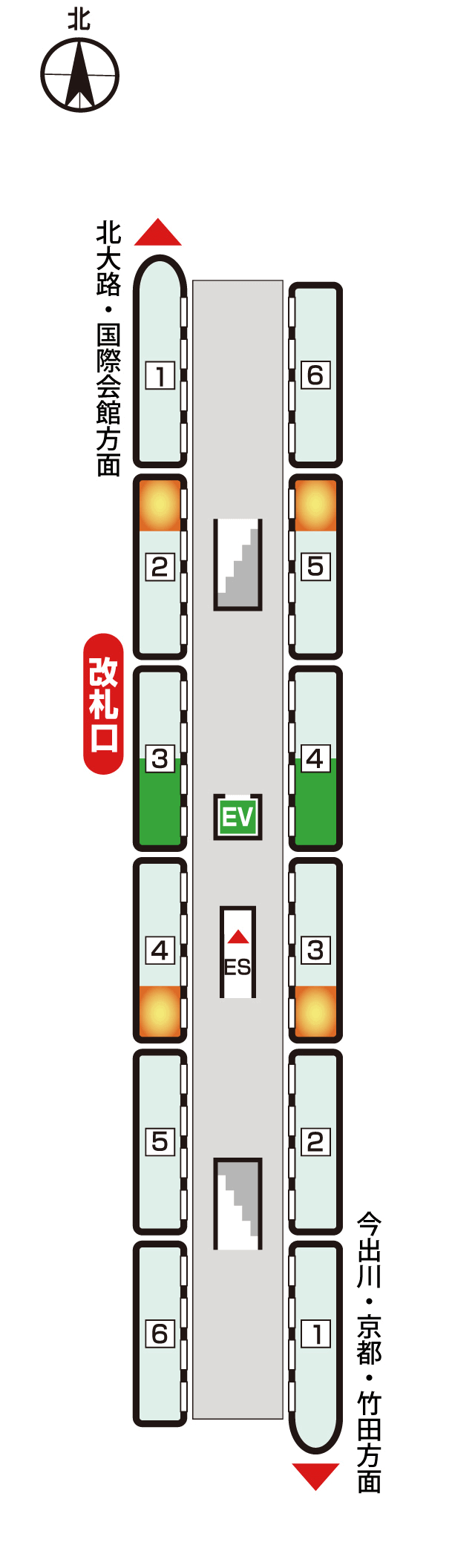 鞍馬口駅のフォーム